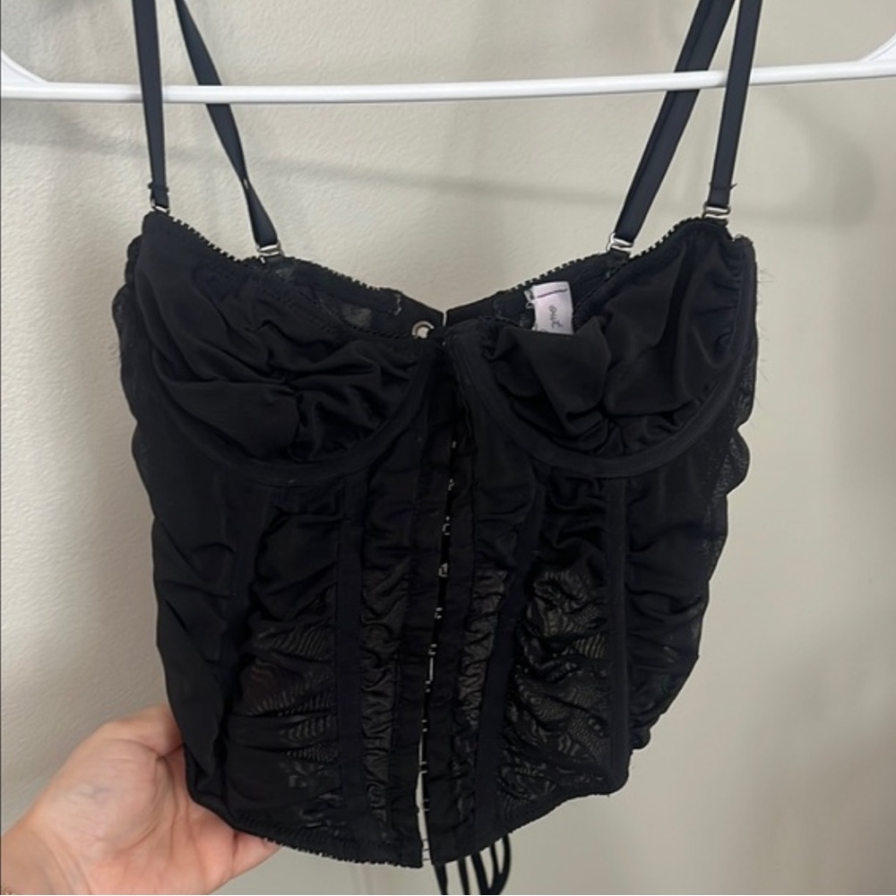 Urban Outfitters Black Bustier Corset Top